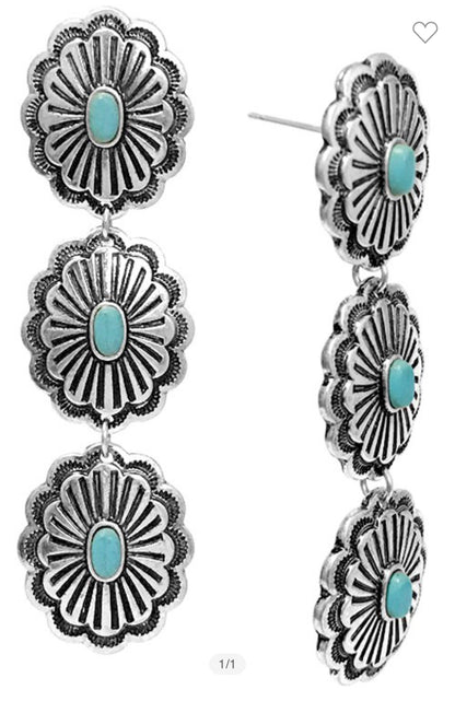 TURQUOISE DANGLE EARRINGS